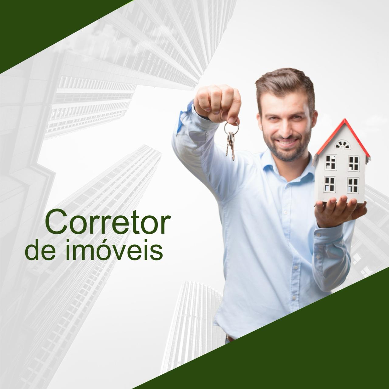 Corretor de imóveis com chaves